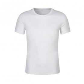 Quanzunchao Kaos Katun Pria Anti-Dirty Quick Dry Short Sleeve Size L - White