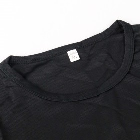 Quanzunchao Kaos Katun Pria Anti-Dirty Quick Dry Short Sleeve Size XL - Black - 3