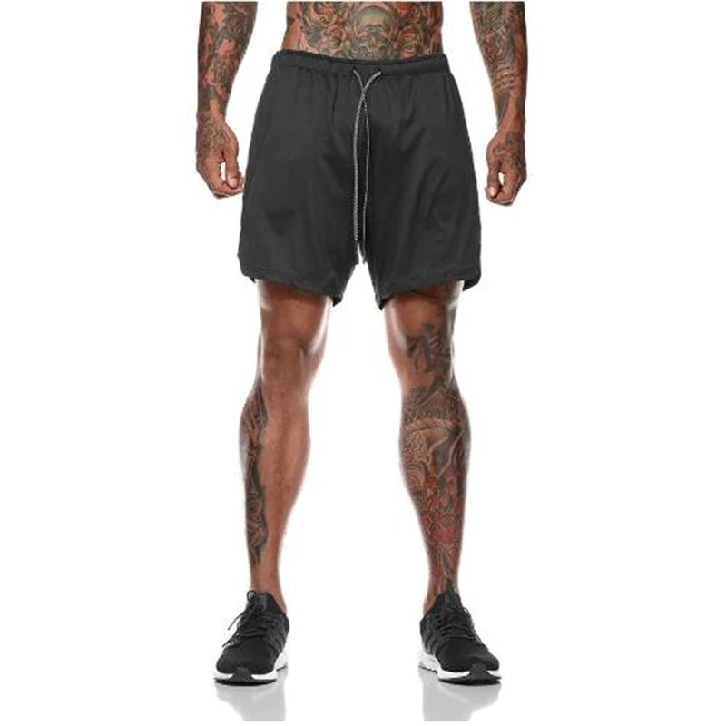 Gambar produk BUTZ Celana Pendek Olahraga Pria Double Layer Gym Jogging Fitness Size XL - GY01