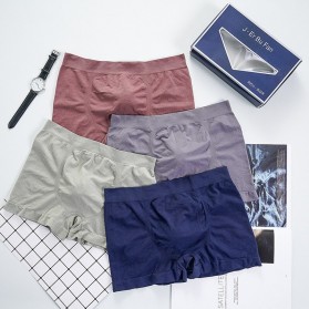 JErBuFan Celana Dalam Boxer Pria Seamless Breathable All Size 4 PCS - MU025 - Multi-Color