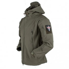 Mazerout Jaket Gunung Hiking Military Field Jacket Waterproof Windproof Size XL - VA005 - Black - 4