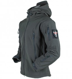 Mazerout Jaket Gunung Hiking Military Field Jacket Waterproof Windproof Size XL - VA005 - Black - 5