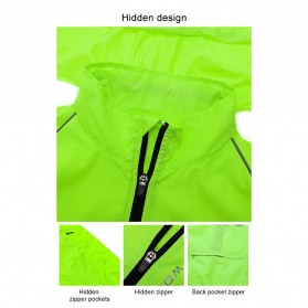 WOSAWE Jaket Olahraga Sepeda Cycling Jacket Windproof Waterproof Size L - BL245 - Black - 2