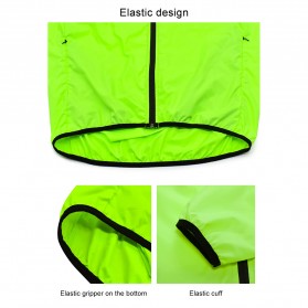 WOSAWE Jaket Olahraga Sepeda Cycling Jacket Windproof Waterproof Size L - BL245 - Black - 3