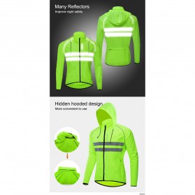 WOSAWE Jaket Olahraga Sepeda Cycling Jacket Windproof Waterproof Size M - BL205 - Black - 7