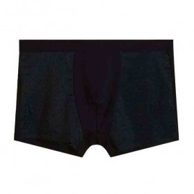 Pakaian Dalam Pria  - AOELEMENT Celana Dalam Pria Ice Silk Male Panties Size L - ZU139 - Black
