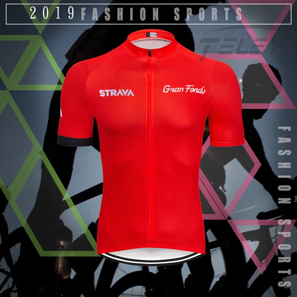 Gambar produk STRAVA Set Pakaian Olahraga Sepeda Pria Cycling Breathable Jersey Gel Padded Size XL - DBT034