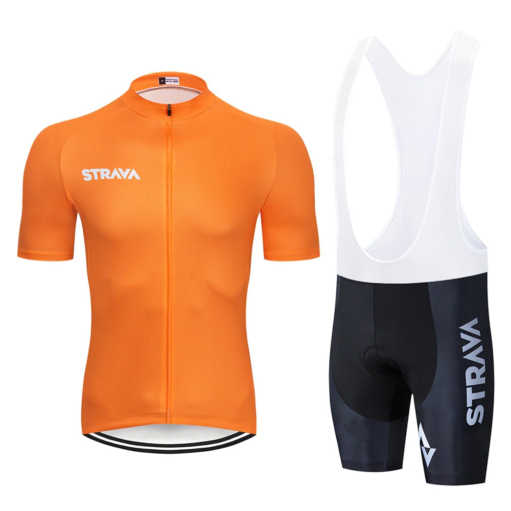 Gambar produk STRAVA Set Pakaian Olahraga Sepeda Pria Cycling Breathable Jersey Gel Padded Size XL - DBT034