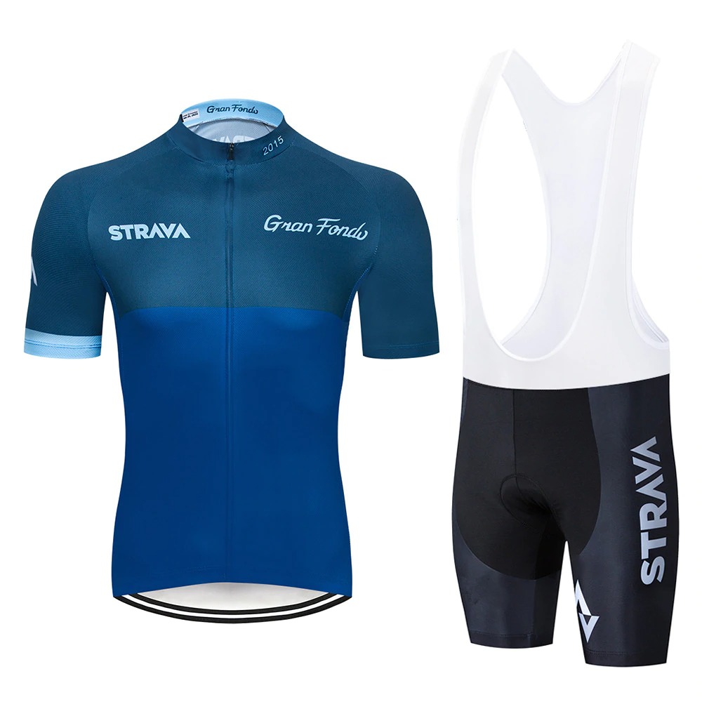 Gambar produk STRAVA Set Pakaian Olahraga Sepeda Pria Cycling Breathable Jersey Gel Padded Size XL - DBT034