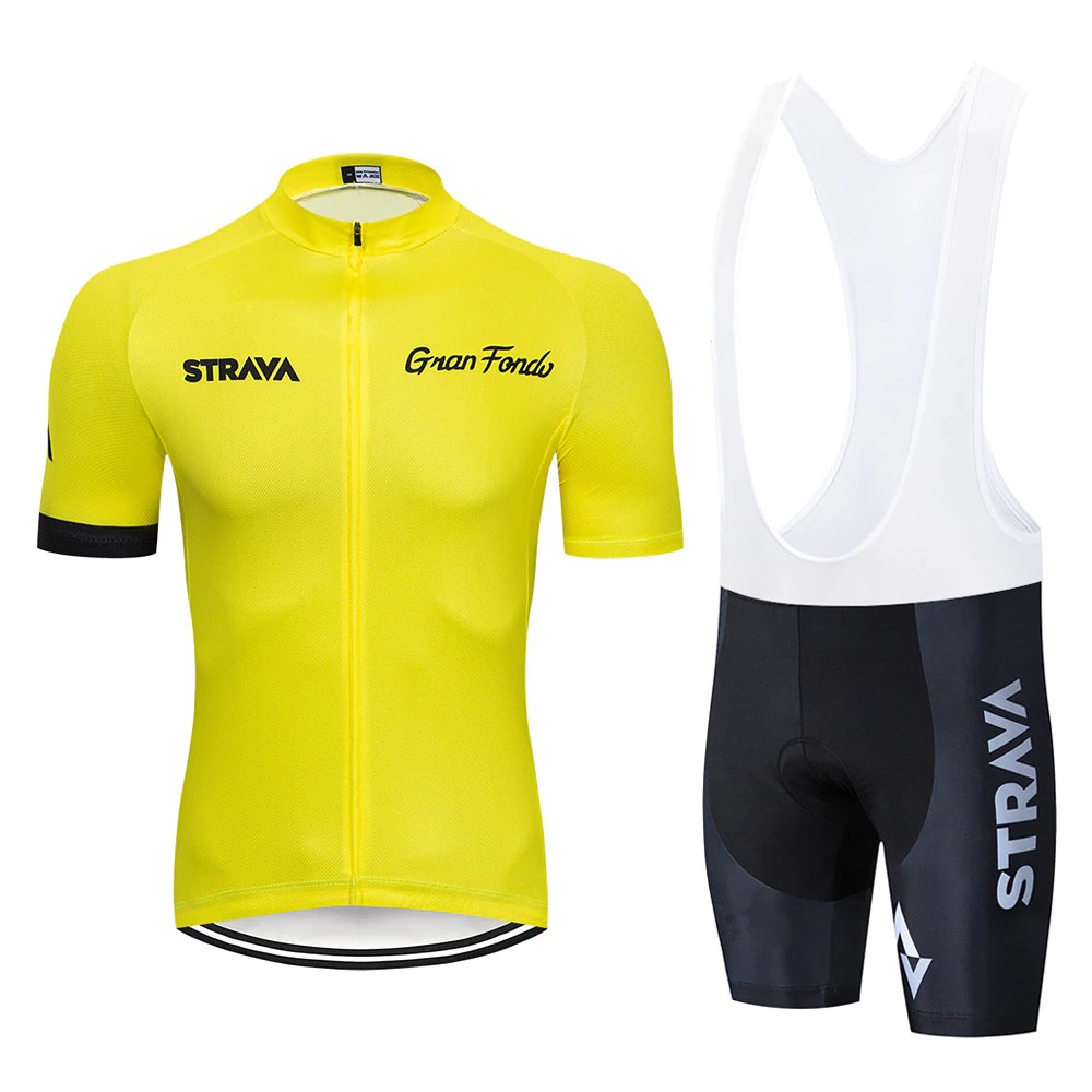 Gambar produk STRAVA Set Pakaian Olahraga Sepeda Pria Cycling Breathable Jersey Gel Padded Size XL - DBT034