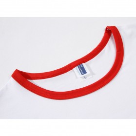 Kaos Polos Katun Pria Lengan Pendek O Neck Size S - 85606 / T-Shirt - Red - 3