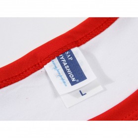 Kaos Polos Katun Pria Lengan Pendek O Neck Size S - 85606 / T-Shirt - Red - 4