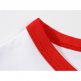 Kaos Polos Katun Pria Lengan Pendek O Neck Size S - 85606 / T-Shirt - Red - 5