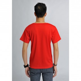 Baju Olahraga Mesh Pria O Neck Size M - 85301 / T-Shirt - Red - 2