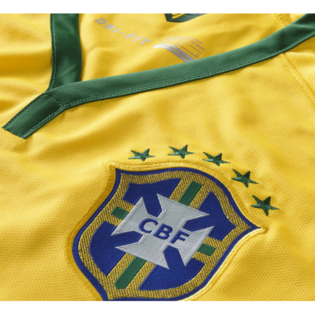 Jersey Sepakbola CBF Brazil No 11 Oscar Size L - Yellow - JakartaNotebook.com