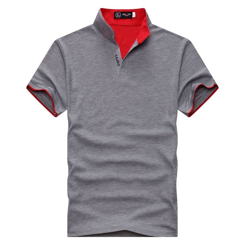  Kaos  Polo  Shirt Pria Casual  T Shirt Size M Gray 