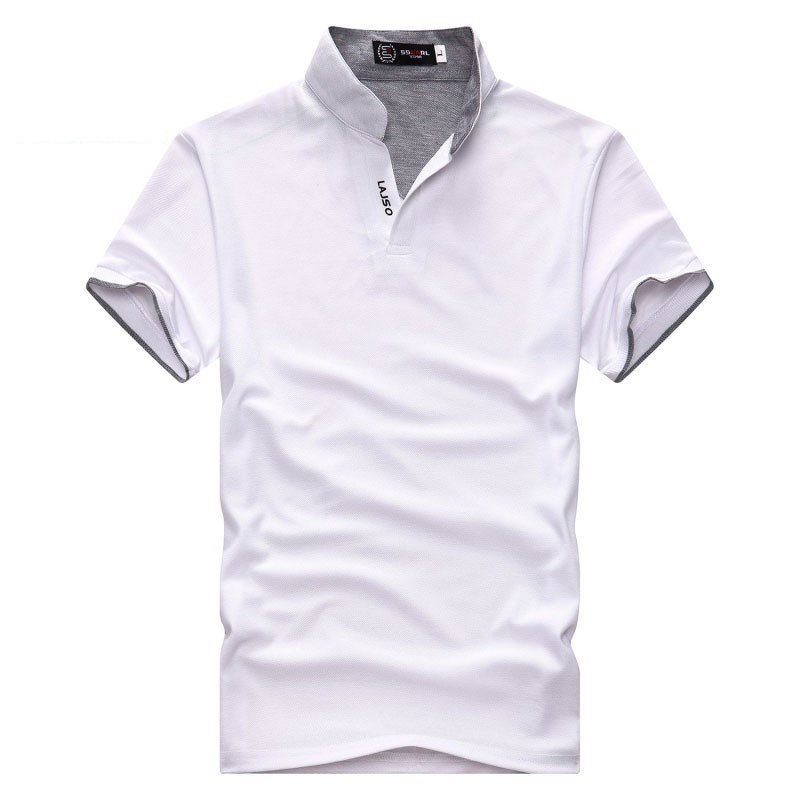  Kaos  Polo  Shirt Pria Casual  T Shirt Size XL White 