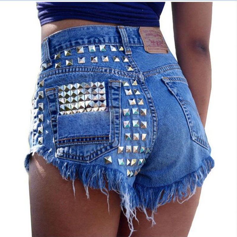Hot Pants Denim Wanita Sexy Punk Jeans 