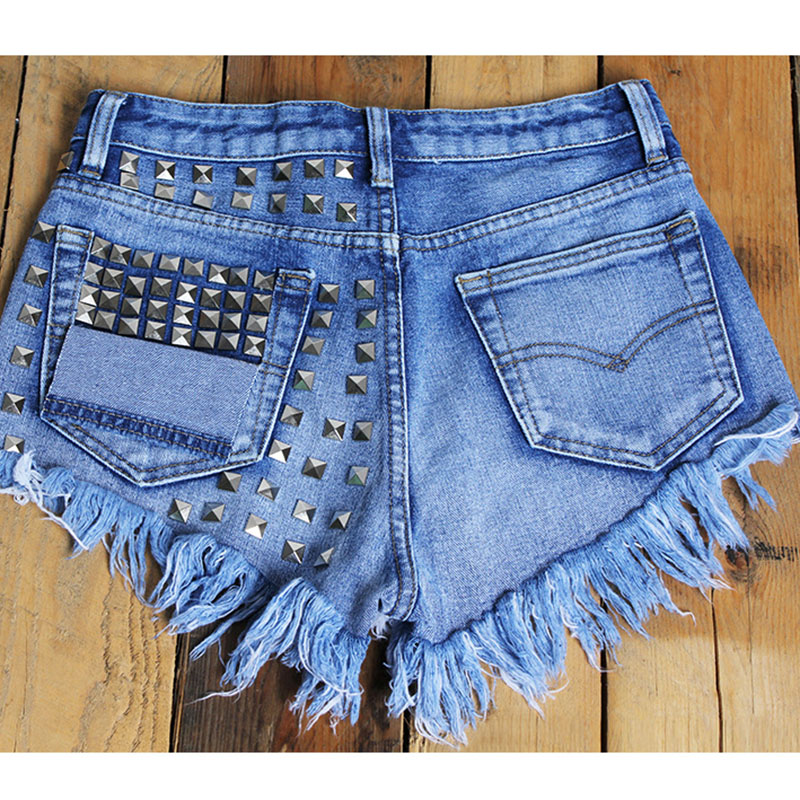 Hot Pants Denim Wanita Sexy Punk Jeans 