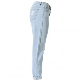 Celana Jeans Wanita Holes Denim Trousers Size M - Blue - 2