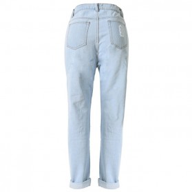 Celana Jeans Wanita Holes Denim Trousers Size M - Blue - 3