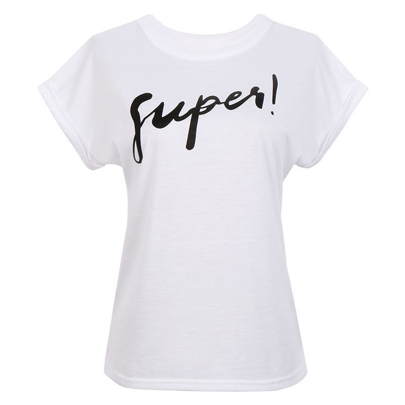 Kaos Katun Wanita Super Logo Short Sleeve O Neck Size L Kaos Katun Wanita Super Logo Short Sleeve O Neck Size L