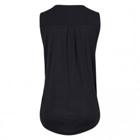 Baju Pantai Wanita Sleeveless V Neck Beach Shirt Size M - Black - 5
