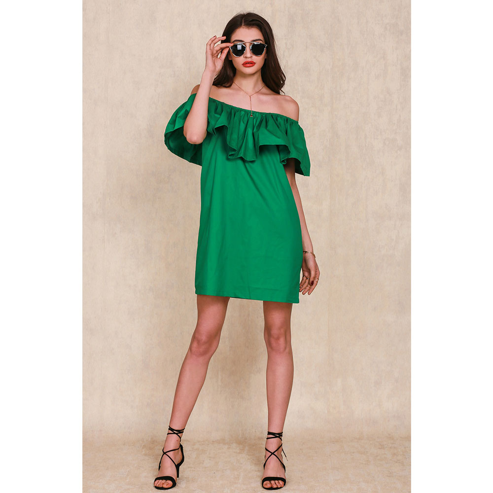 dress wanita sabrina ruffles slash neck dress size s dress wanita sabrina ruffles slash neck dress size s