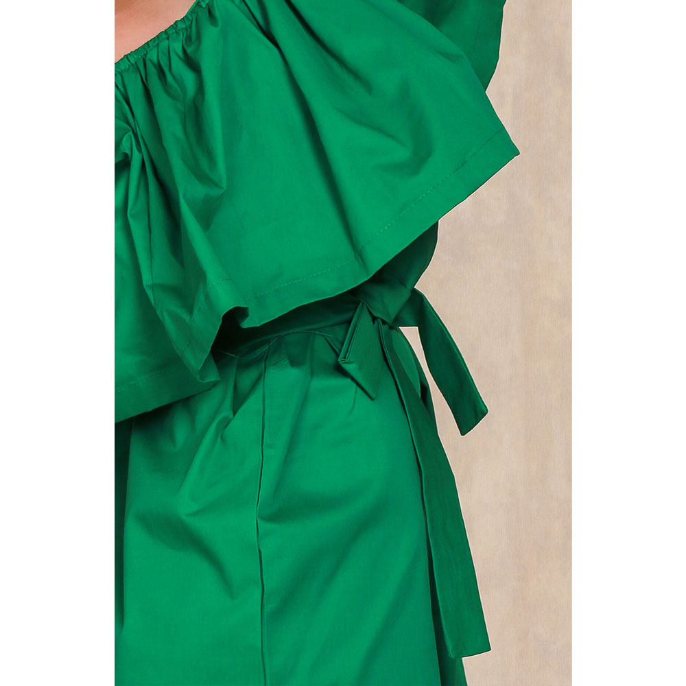 dress wanita sabrina ruffles slash neck dress size s green jakartanotebook dress wanita sabrina ruffles slash neck dress size s green jakartanotebook