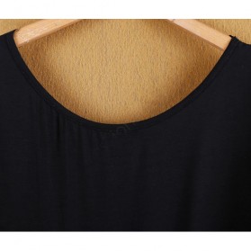 Kaos Katun Sexy Wanita Hollow Backless Lace Shirt Size L / T-Shirt - Black - 5