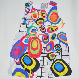 Dress Casual Wanita Sexy Sleeve O Neck Size M - Multi-Color - 3