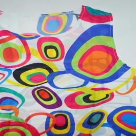 Dress Casual Wanita Sexy Sleeve O Neck Size M - Multi-Color - 4