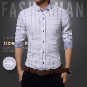 Kemeja Lengan Panjang Pria Slim Fit Motif Kotak Kotak Size Kemeja Lengan Panjang Pria Slim Fit Motif Kotak Kotak Size