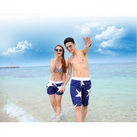 Celana Pantai Santai Pria Size L - Blue - 3