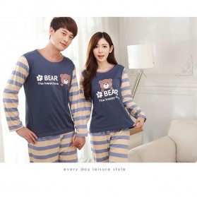 Piyama Bear Couple Pria Size L - Blue - 1