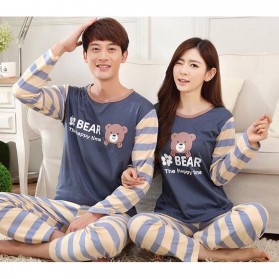 Piyama Bear Couple Pria Size L - Blue - 7