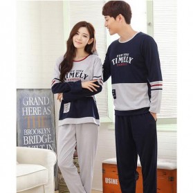 Piyama Timely Couple Wanita Size M - Gray/Blue - 1