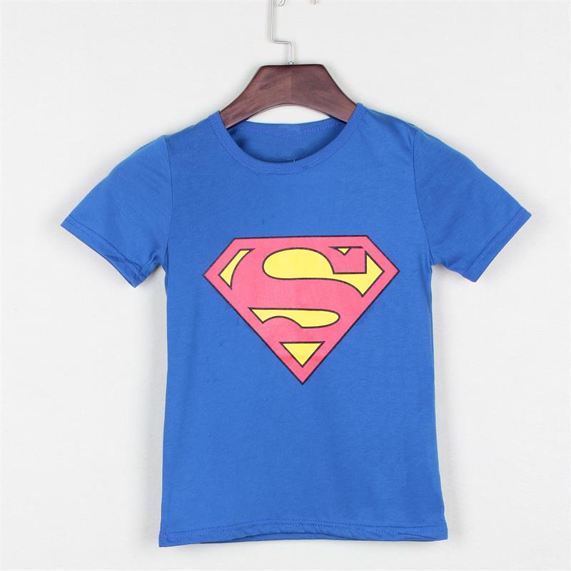  Kaos T Shirt  Anak Superhero Size 130 Blue 