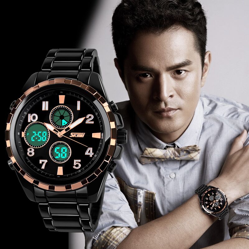 Jam tangan SKMEI 1021 hadir dengan interface penunjuk waktu analog dan digital yang stylish. Dengan design modis, tangguh, dan tahan air hingga kedalaman ...