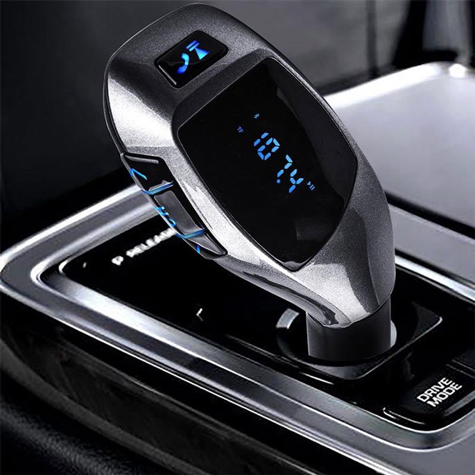 2 in 1 Bluetooth Car FM Transmitters with USB Charging 