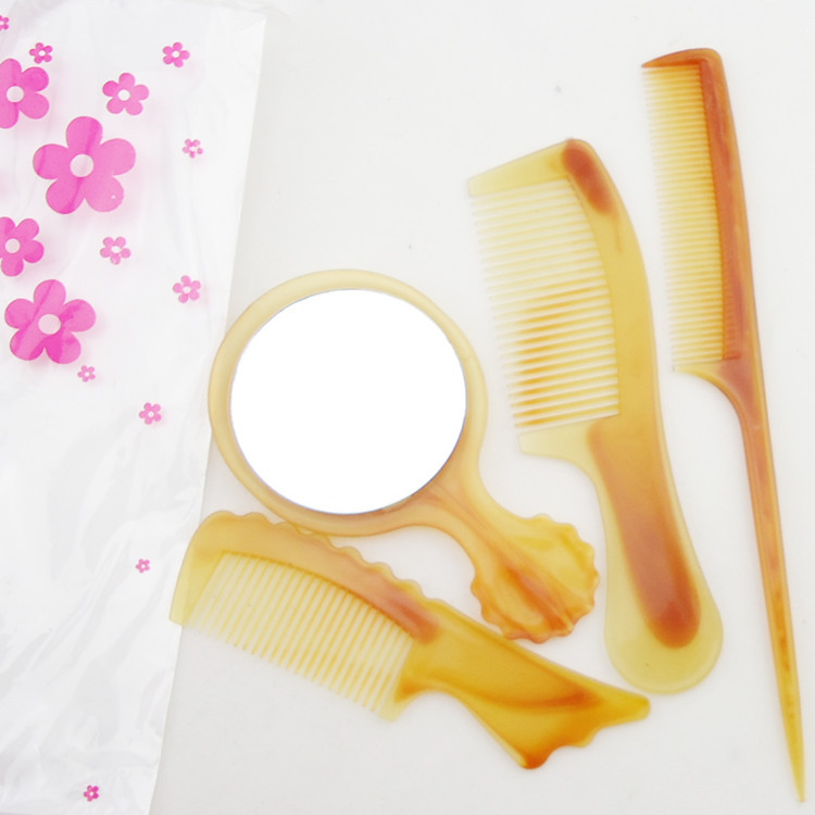 4 sets of mirror and comb tendon 4 set sisir brown 4 sets of mirror and comb tendon 4 set sisir brown