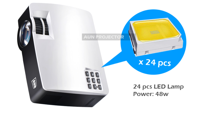 AUN AKEY1 Plus WiFi Proyektor 1080P 1800 Lumens Android 6 