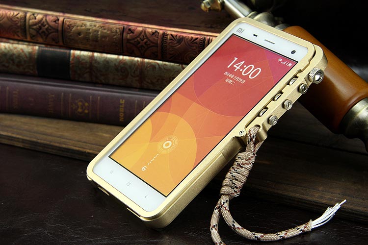 Hasil gambar untuk Trigger Aluminium Stainless Metal Bumper Case Xiaomi Mi4