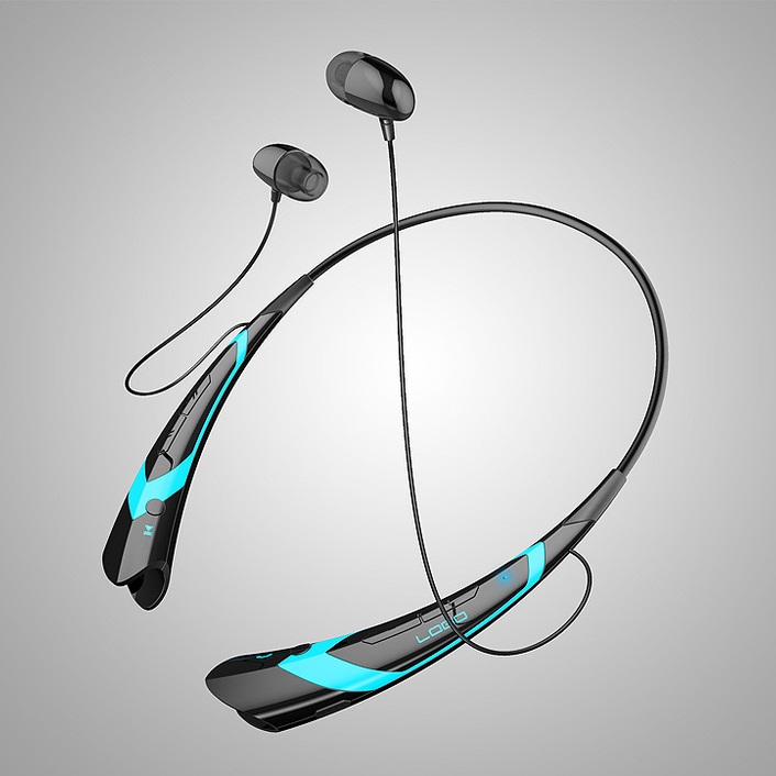 Bluetooth Headset Two Channel MP3 Music Headphone - HBS-760 - Black 