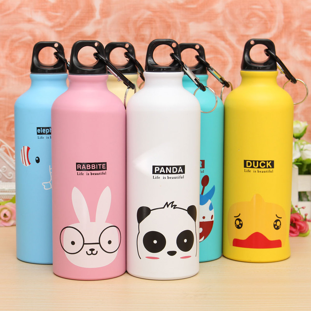 Botol Minum Kartun 500ml Dengan Karabiner Pink JakartaNotebookcom