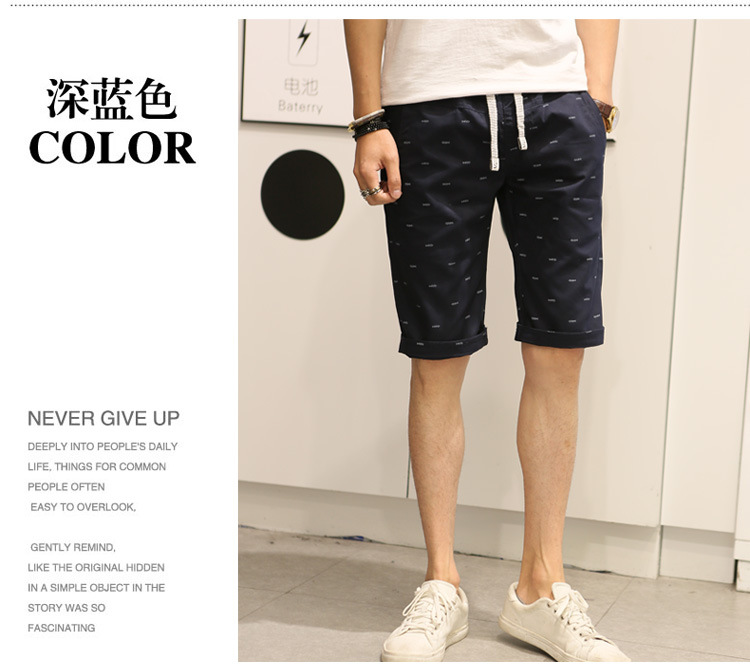 Celana Chinos Pendek Pria Size L - Dark Blue 