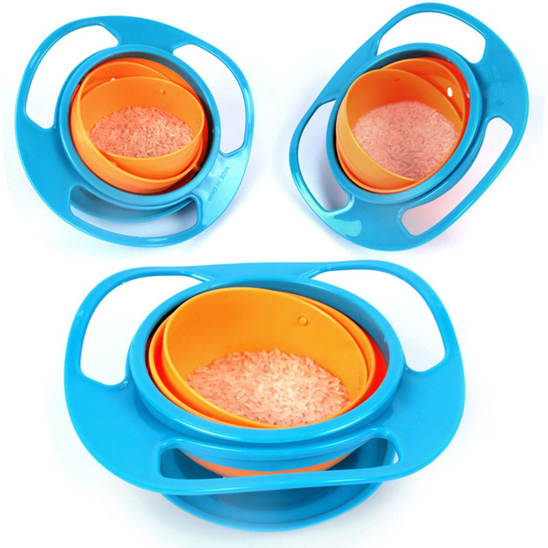 ... Children Plastic Gyro Bowl / Tempat Makanan Bayi - Blue - 4 ...