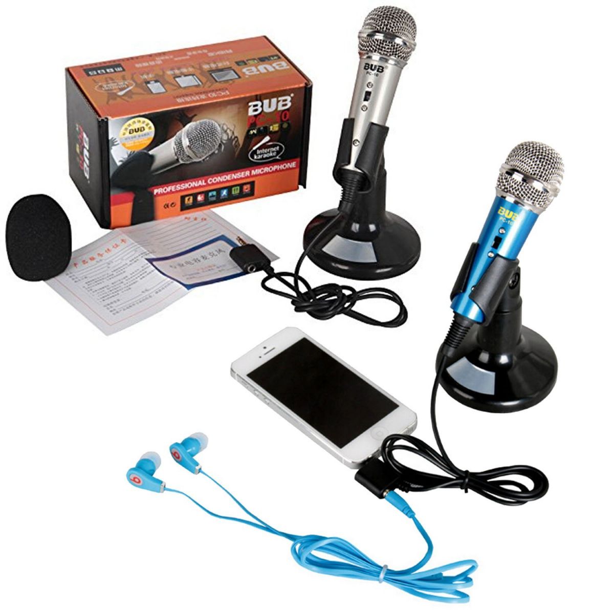 Mikrofon Kondenser Dua Input 3.5mm untuk Smartphone PC 
