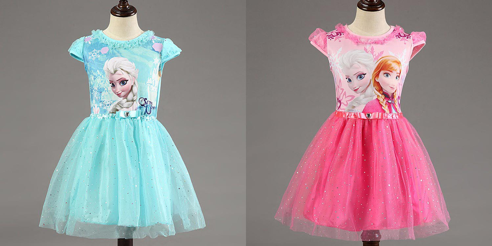 dress frozen anak