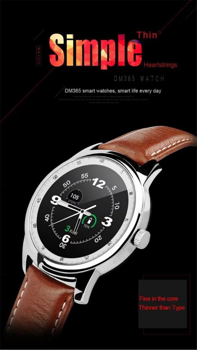 FROMPRO DM365 Smartwatch - Brown/Silver - JakartaNotebook.com
